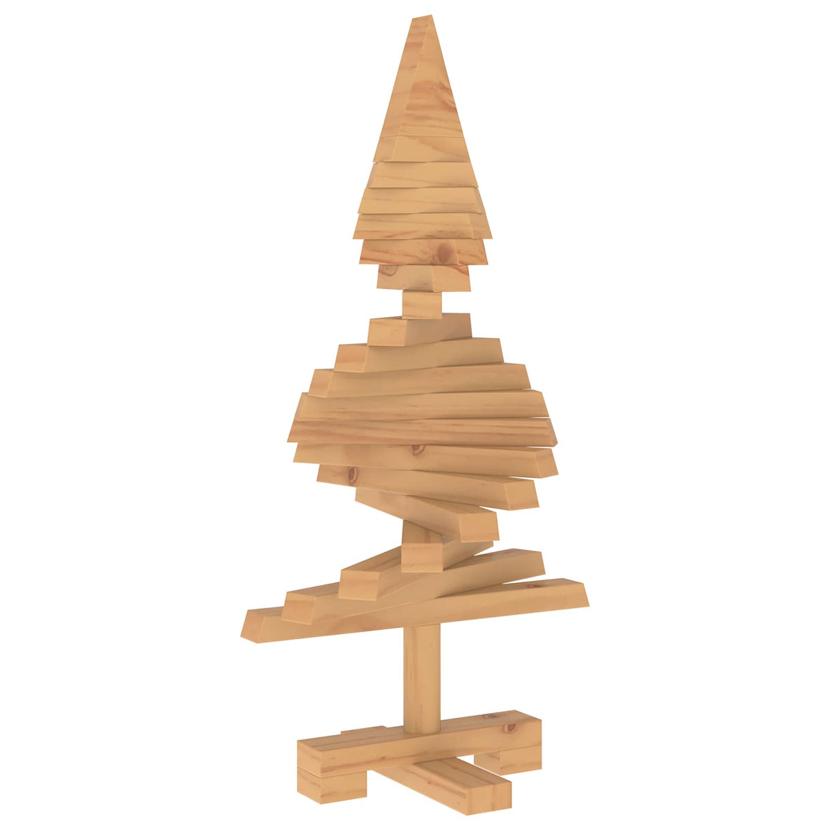 vidaXL Wooden Christmas Tree KOTKA 60 cm Solid Pine Wood Brown Finish