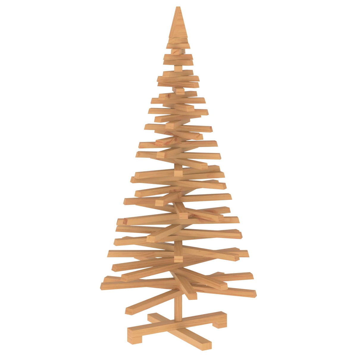 vidaXL Wooden Christmas Tree KOTKA 120 cm Solid Pine Wood Brown Finish