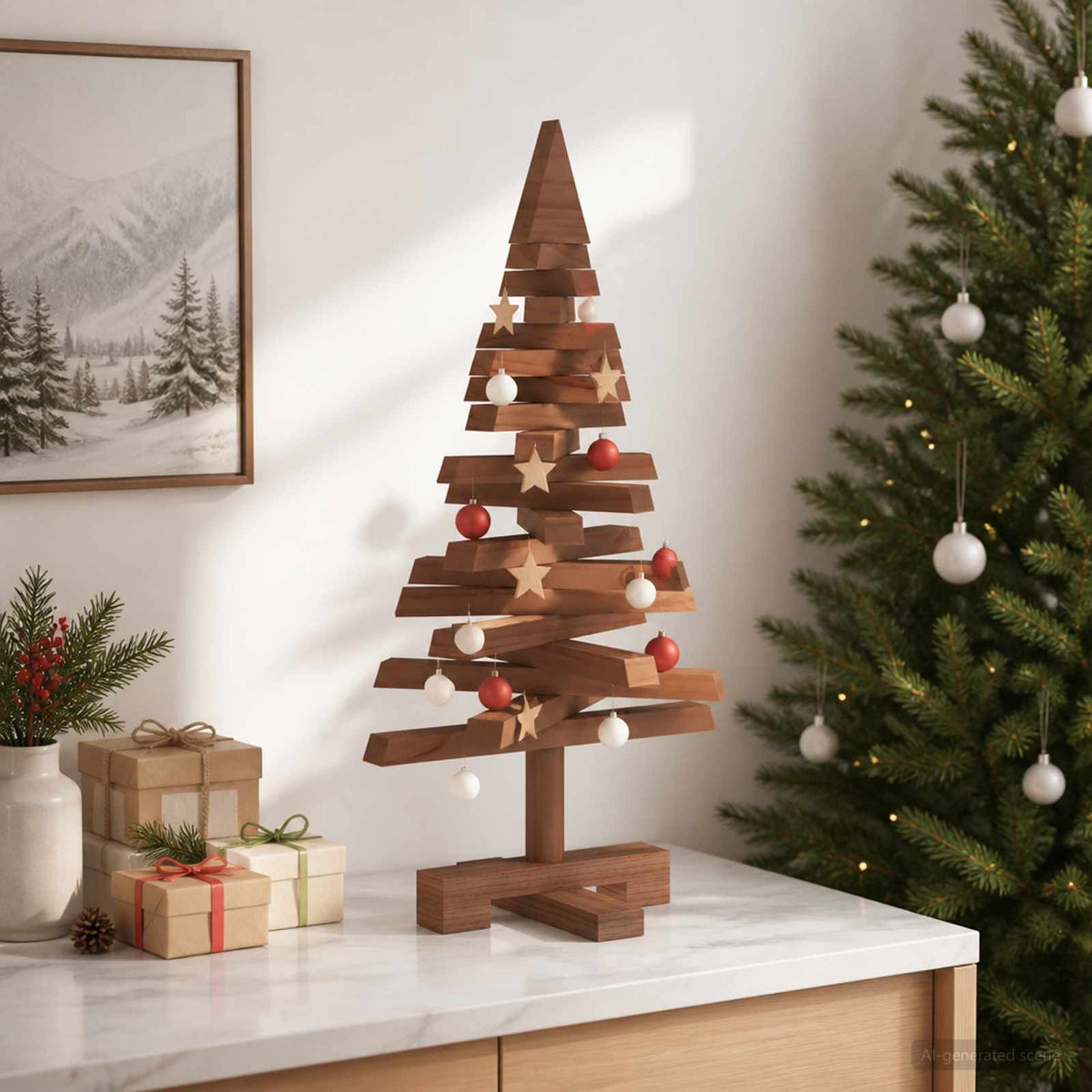 vidaXL Wooden Christmas Tree KOTKA 60 cm Solid Pine Wood