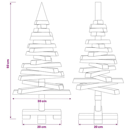 vidaXL Wooden Christmas Tree KOTKA 60 cm Solid Pine Wood
