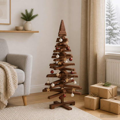 vidaXL Wooden Christmas Tree KOTKA 90 cm Solid Pine Wood