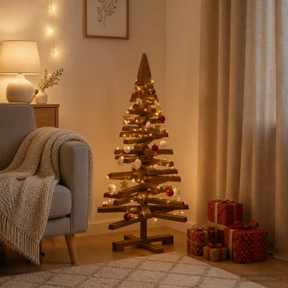 vidaXL Wooden Christmas Tree KOTKA 90 cm Solid Pine Wood