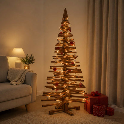 vidaXL Wooden Christmas Tree KOTKA 150 cm Solid Pine Wood