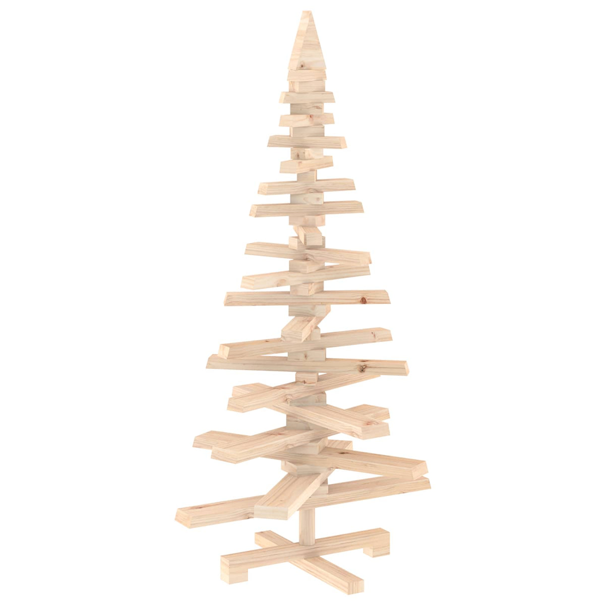 vidaXL Wooden Christmas Tree KOTKA 120 cm Solid Pine Wood Natural