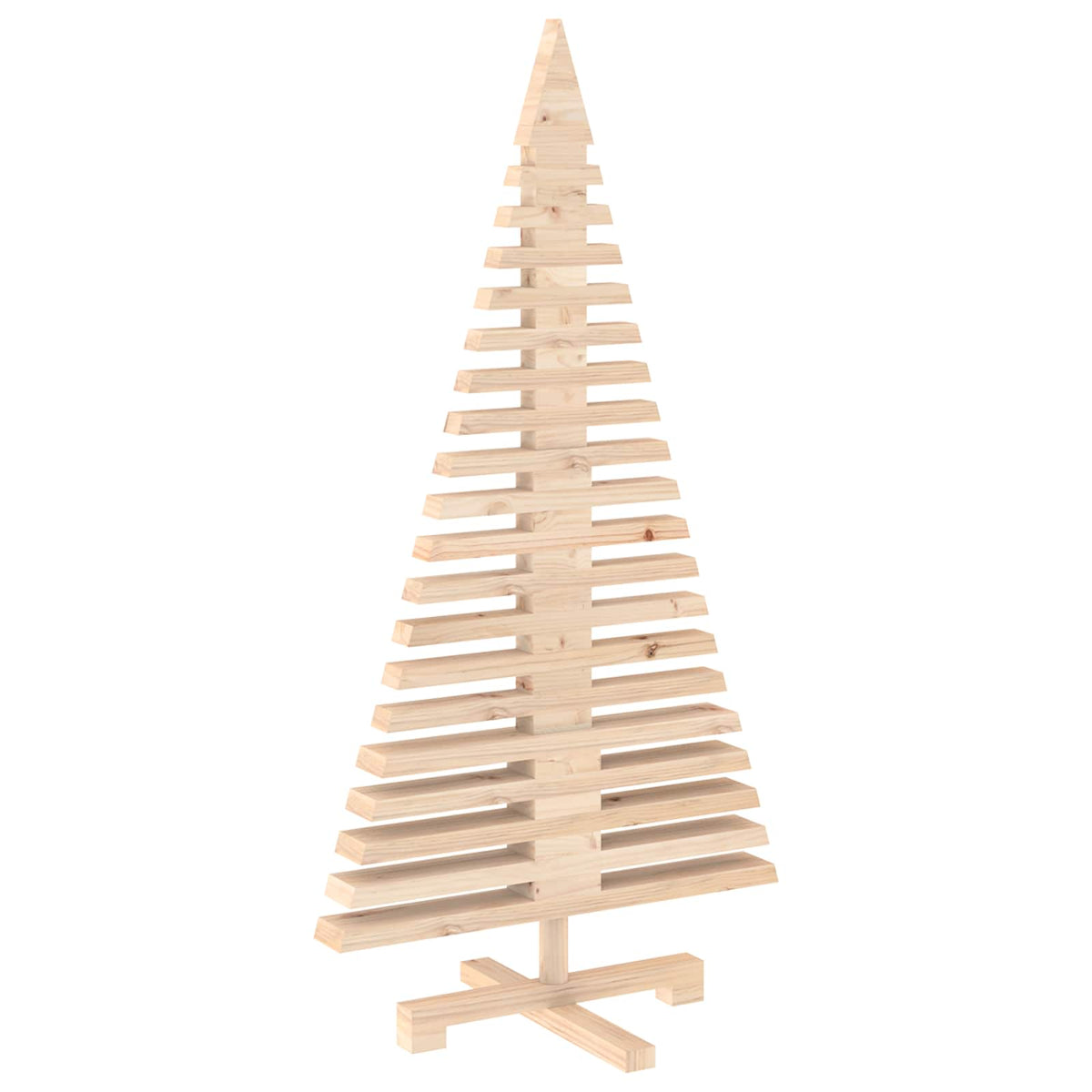 vidaXL Wooden Christmas Tree KOTKA 120 cm Solid Pine Wood Natural