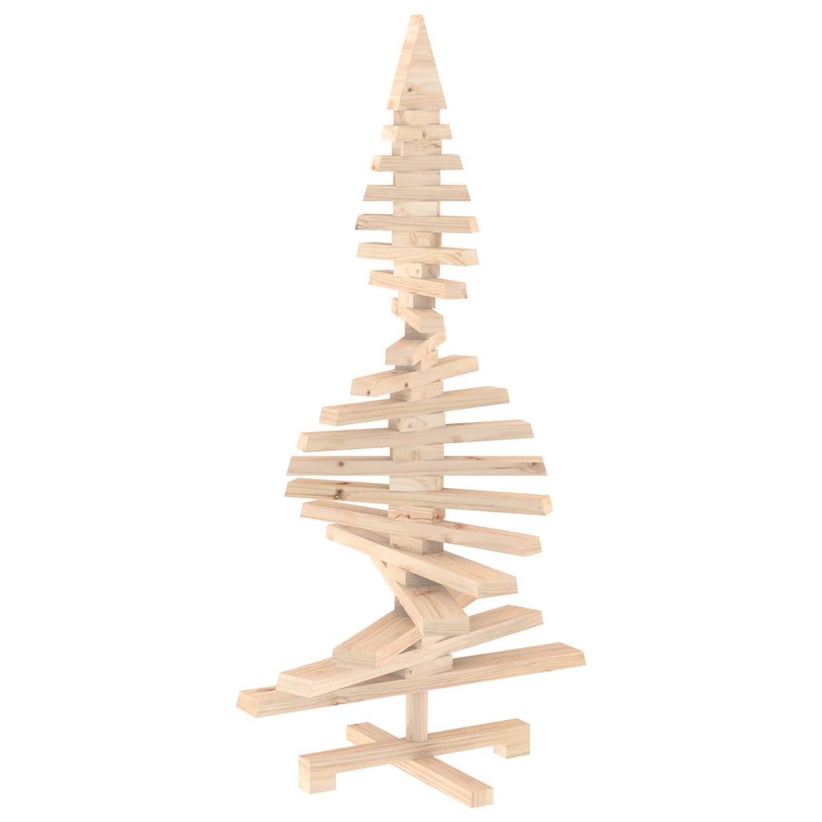 vidaXL Wooden Christmas Tree KOTKA 120 cm Solid Pine Wood Natural
