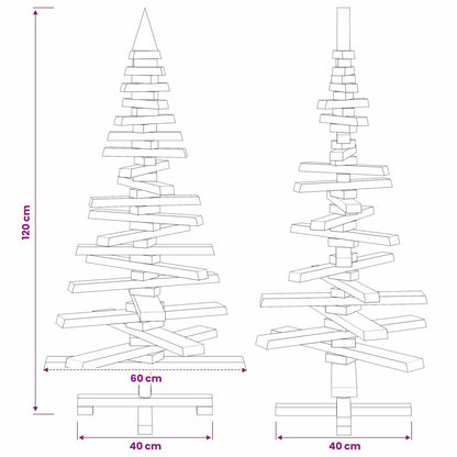 vidaXL Wooden Christmas Tree KOTKA 120 cm Solid Pine Wood Natural
