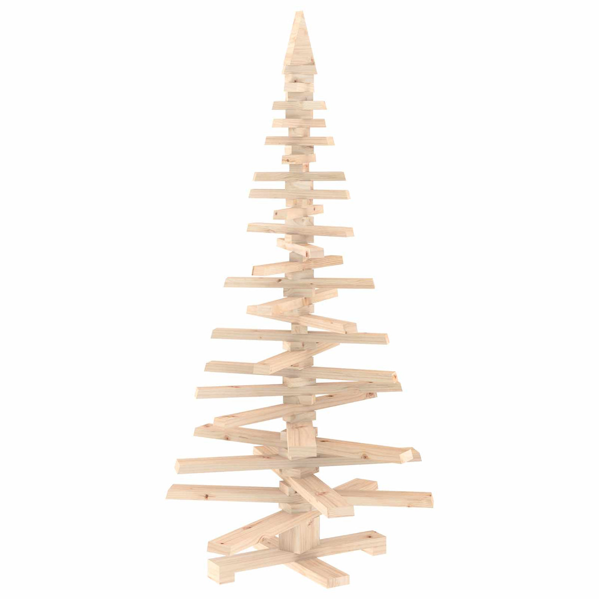 vidaXL Wooden Christmas Tree KOTKA 150 cm Solid Pine Wood Natural