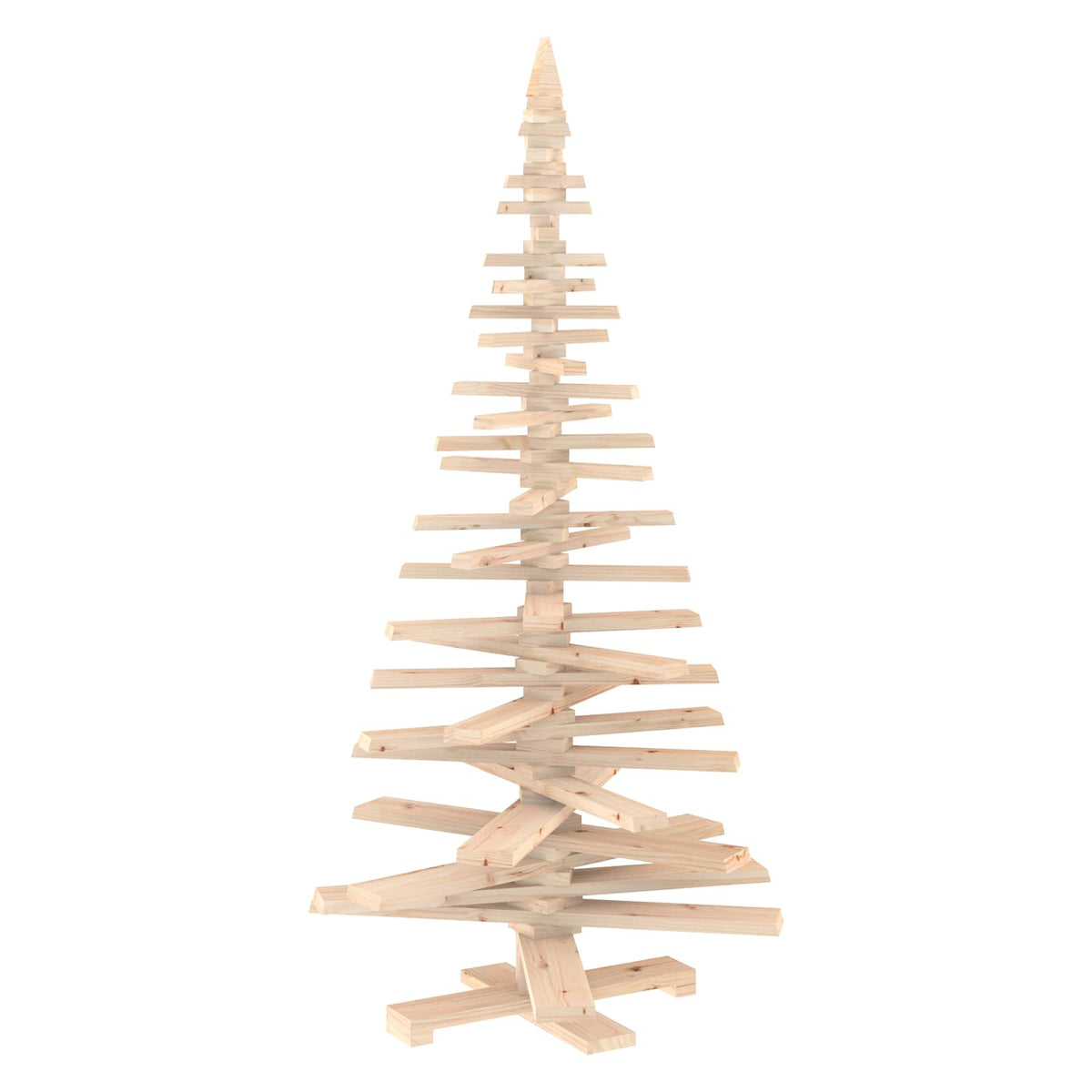 vidaXL Wooden Christmas Tree KOTKA 180 cm Solid Pine Wood Natural