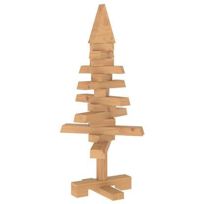 vidaXL Wooden Christmas Tree KOTKA 60 cm Solid Pine Wood Brown Finish