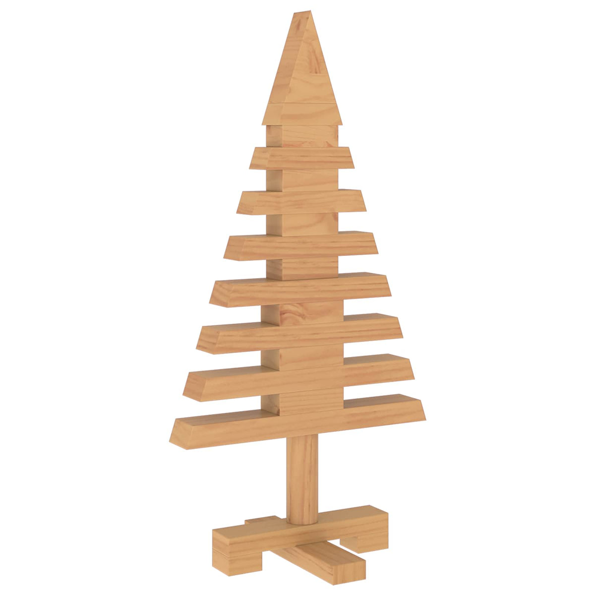 vidaXL Wooden Christmas Tree KOTKA 60 cm Solid Pine Wood Brown Finish
