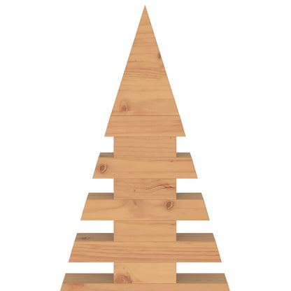 vidaXL Wooden Christmas Tree KOTKA 120 cm Solid Pine Wood Brown Finish