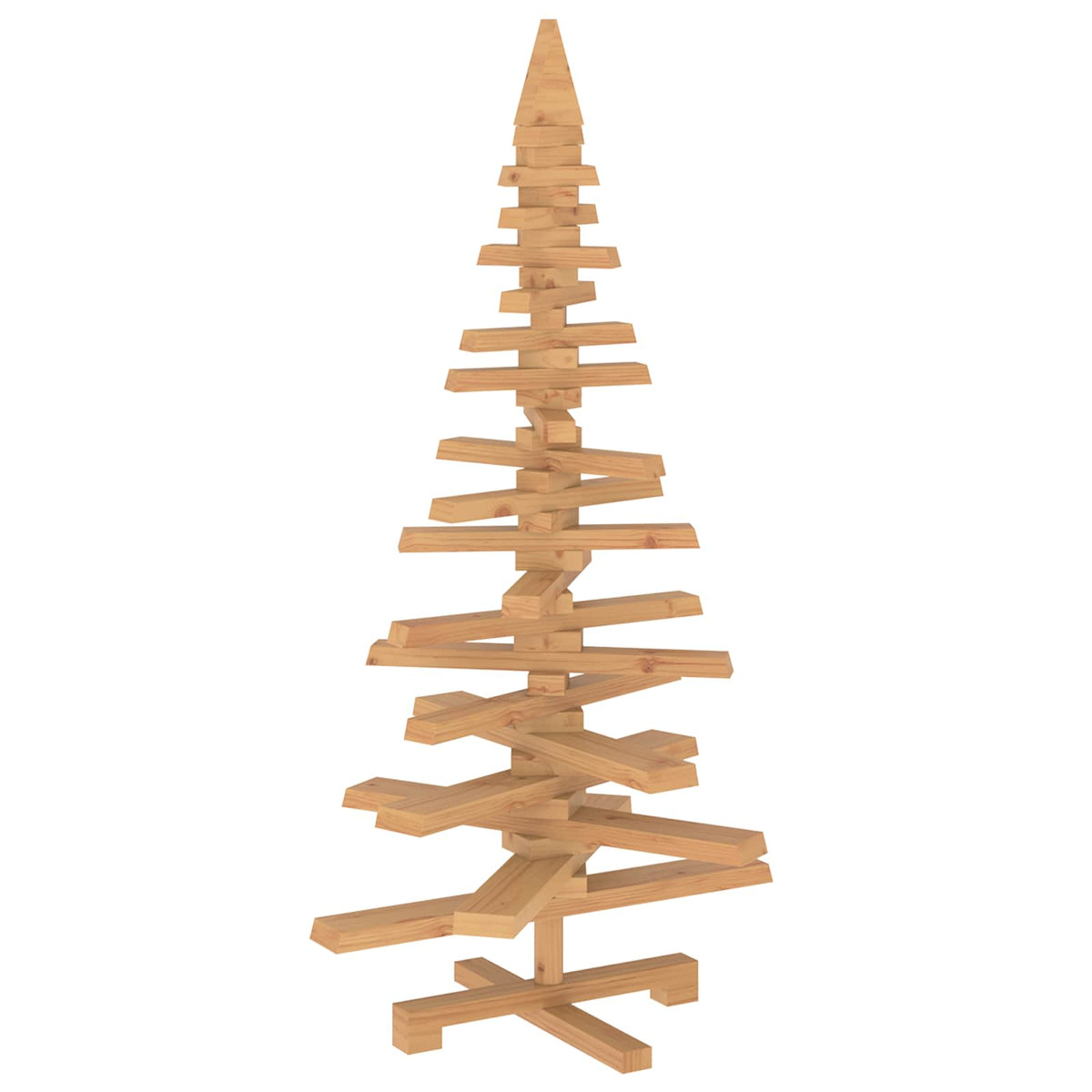 vidaXL Wooden Christmas Tree KOTKA 120 cm Solid Pine Wood Brown Finish