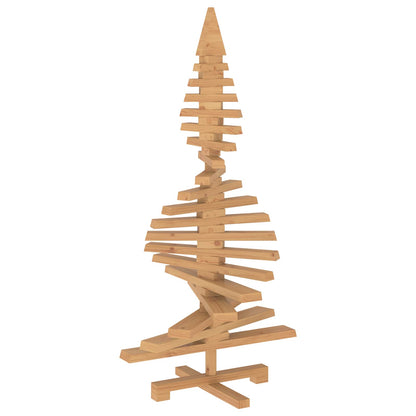 vidaXL Wooden Christmas Tree KOTKA 120 cm Solid Pine Wood Brown Finish