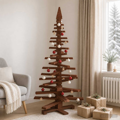 vidaXL Wooden Christmas Tree KOTKA 150 cm Solid Pine Wood