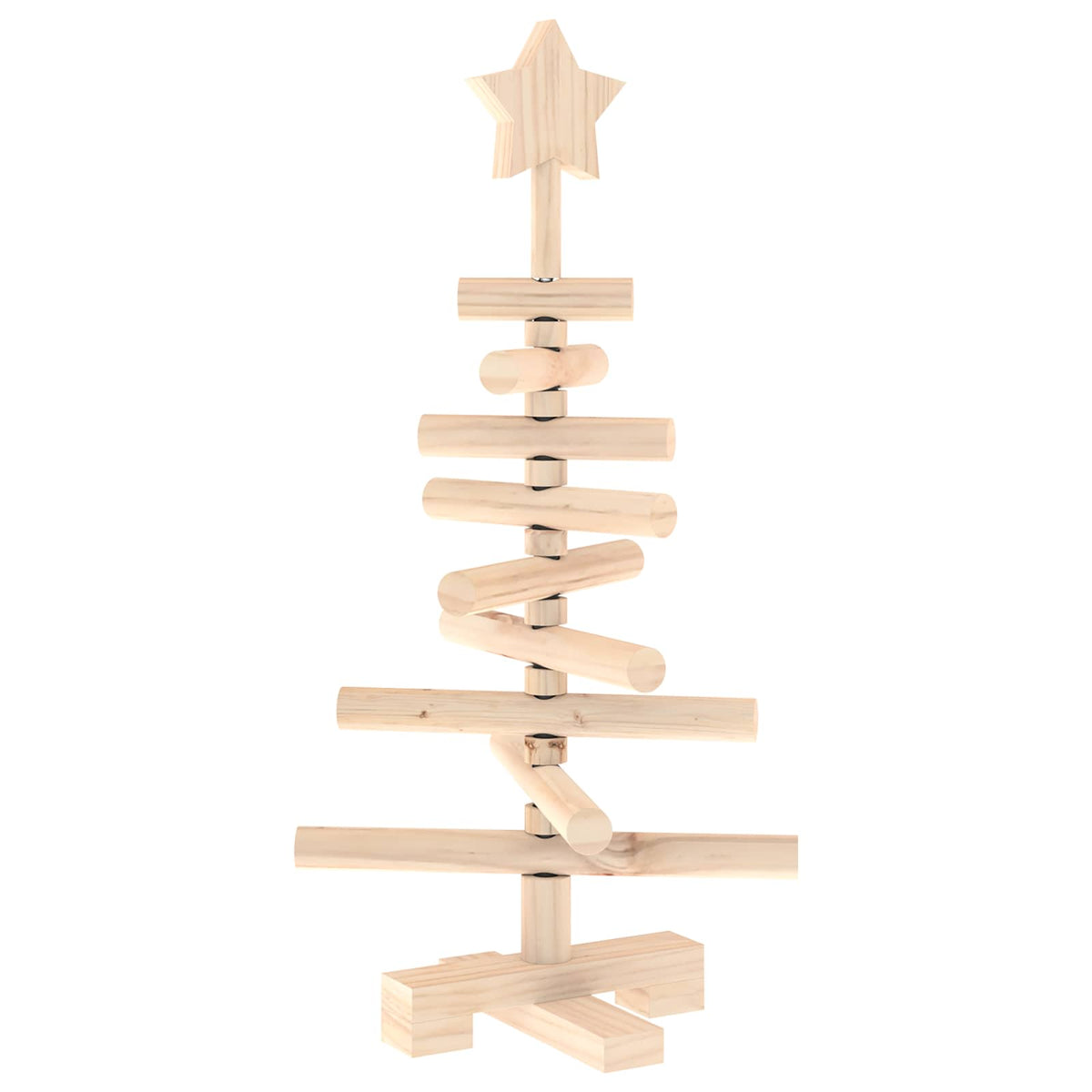 vidaXL Wooden Christmas Tree KOTKA 60 cm Solid Pine Wood Natural