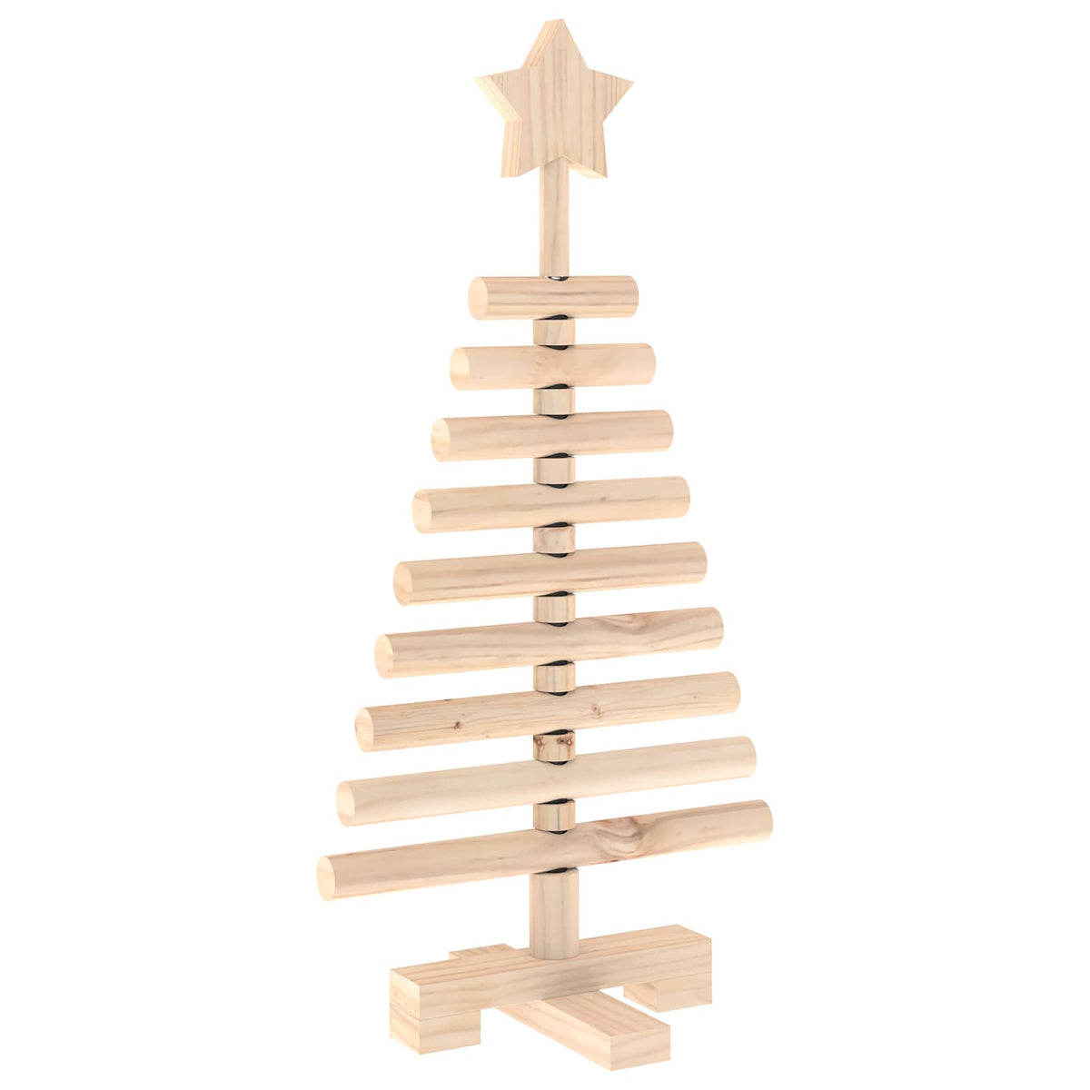 vidaXL Wooden Christmas Tree KOTKA 60 cm Solid Pine Wood Natural