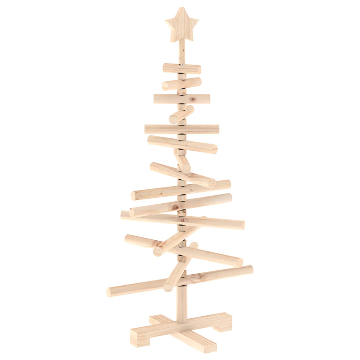 vidaXL Wooden Christmas Tree KOTKA 90 cm Solid Pine Wood Natural