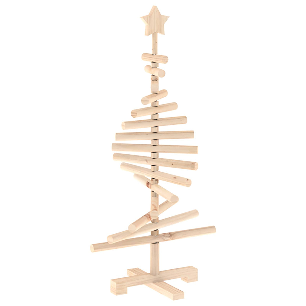 vidaXL Wooden Christmas Tree KOTKA 90 cm Solid Pine Wood Natural