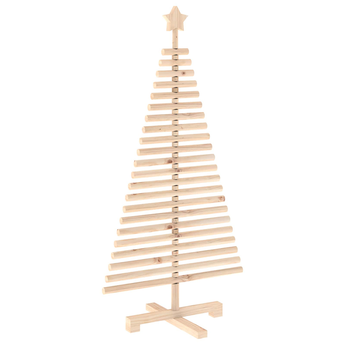 vidaXL Wooden Christmas Tree KOTKA 120 cm Solid Pine Wood Natural