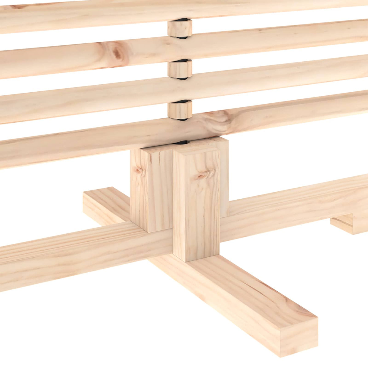 vidaXL Wooden Christmas Tree KOTKA 150 cm Solid Pine Wood Natural