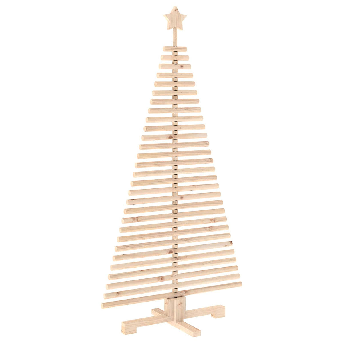 vidaXL Wooden Christmas Tree KOTKA 150 cm Solid Pine Wood Natural