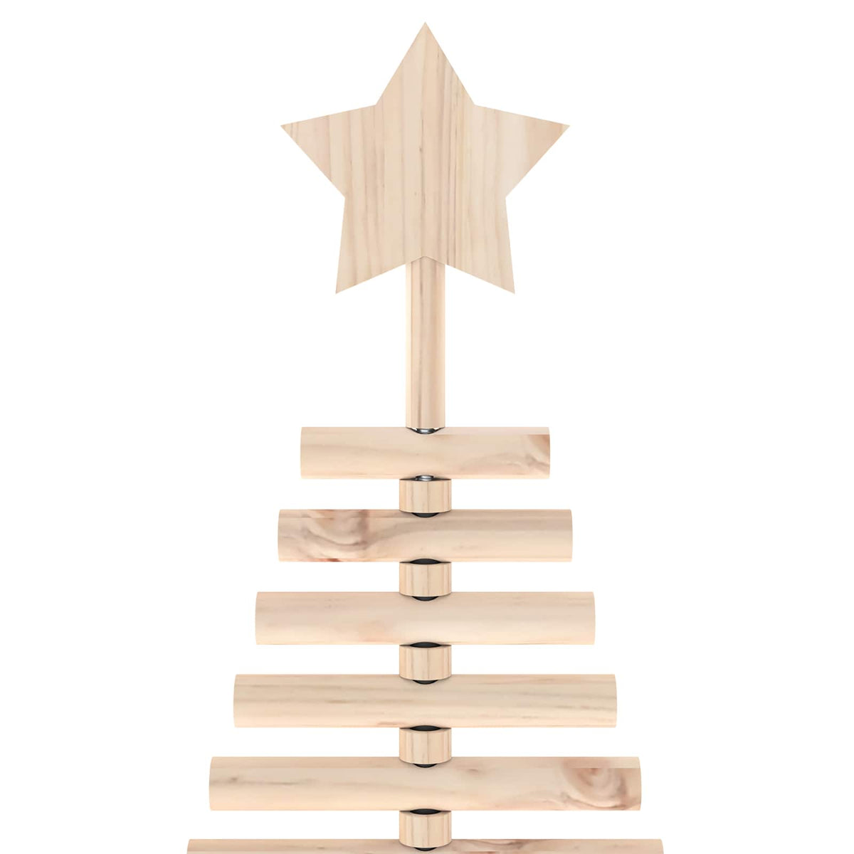 vidaXL Wooden Christmas Tree KOTKA 210 cm Solid Pine Wood Natural
