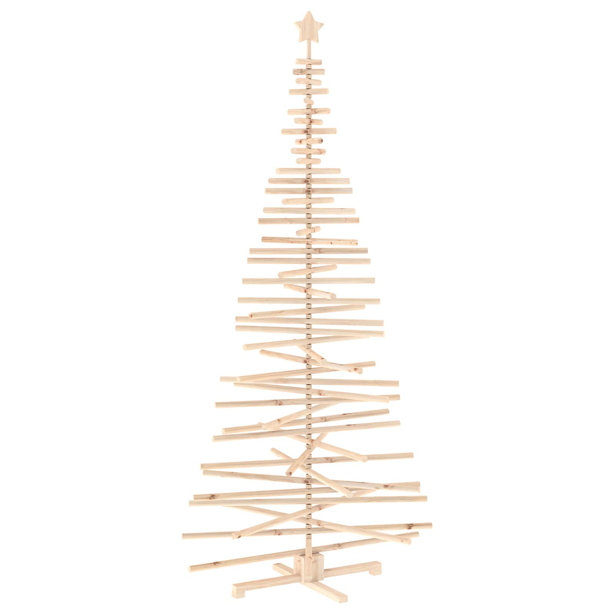 vidaXL Wooden Christmas Tree KOTKA 240 cm Solid Pine Wood Natural