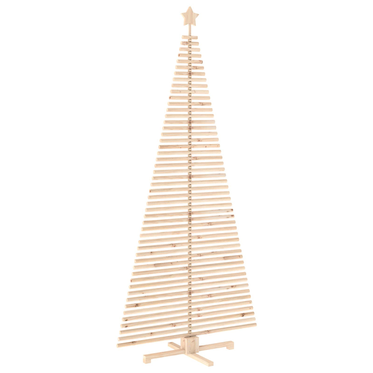 vidaXL Wooden Christmas Tree KOTKA 240 cm Solid Pine Wood Natural