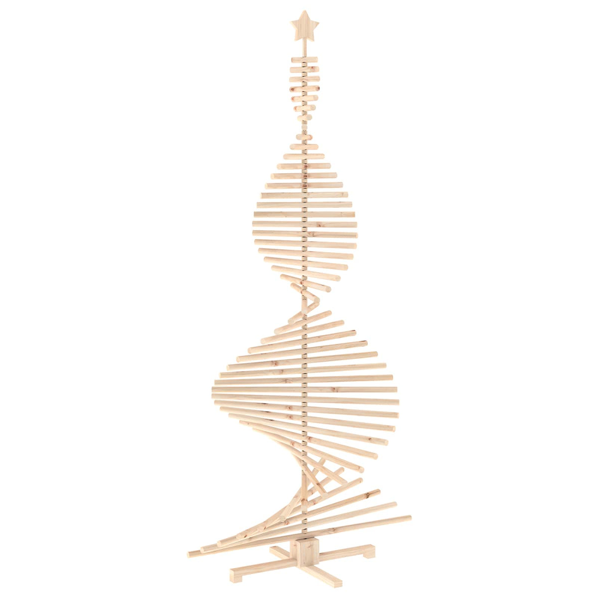 vidaXL Wooden Christmas Tree KOTKA 240 cm Solid Pine Wood Natural