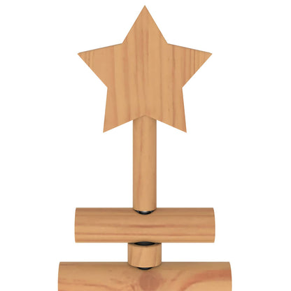 vidaXL Wooden Christmas Tree KOTKA 60 cm Solid Pine Wood Brown Finish