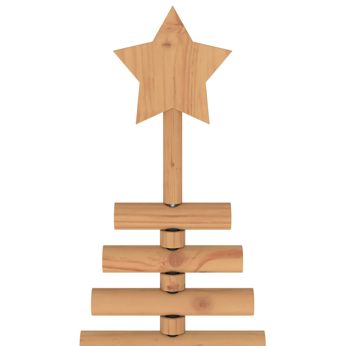 vidaXL Wooden Christmas Tree KOTKA 150 cm Solid Pine Wood Brown Finish