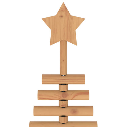 vidaXL Wooden Christmas Tree KOTKA 150 cm Solid Pine Wood Brown Finish