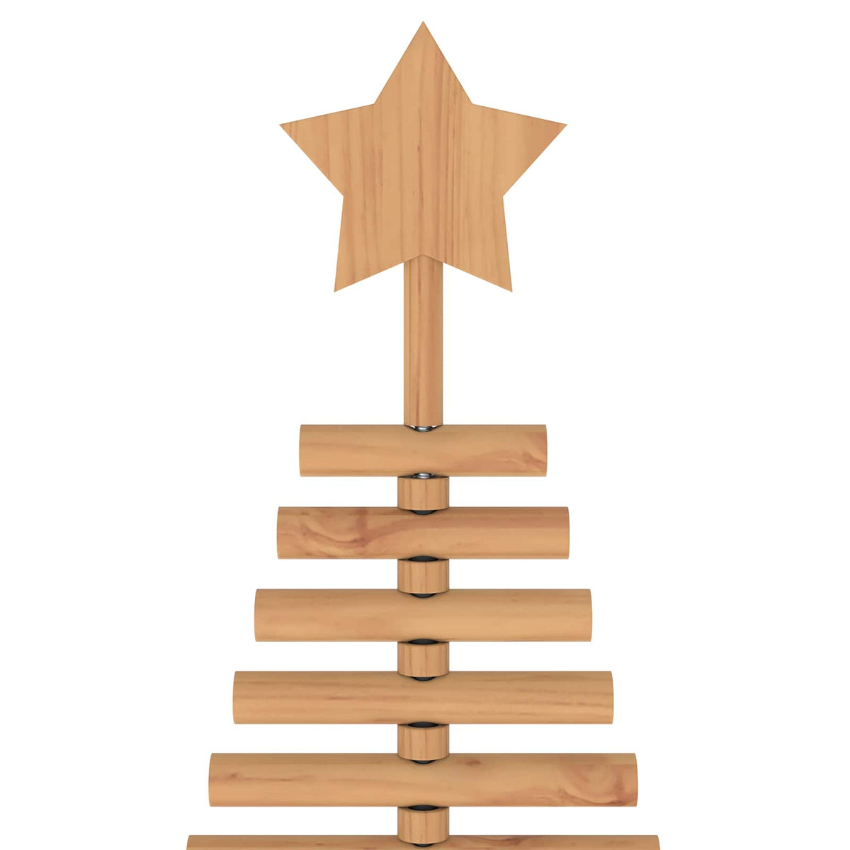 vidaXL Wooden Christmas Tree KOTKA 210 cm Solid Pine Wood Brown Finish