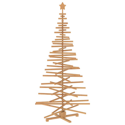 vidaXL Wooden Christmas Tree KOTKA 210 cm Solid Pine Wood Brown Finish
