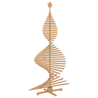 vidaXL Wooden Christmas Tree KOTKA 210 cm Solid Pine Wood Brown Finish