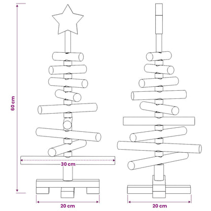 vidaXL Wooden Christmas Tree KOTKA 60 cm Solid Pine Wood
