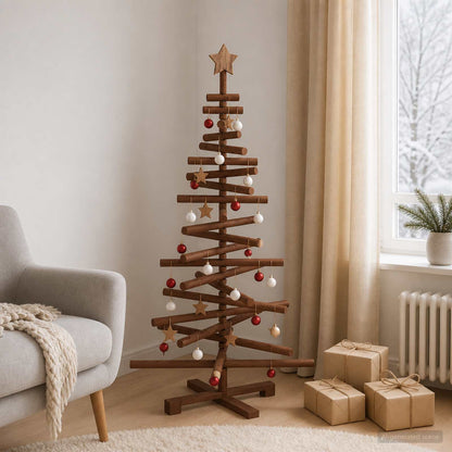 vidaXL Wooden Christmas Tree KOTKA 120 cm Solid Pine Wood