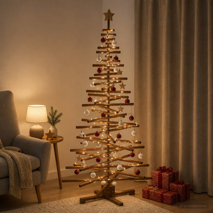 vidaXL Wooden Christmas Tree KOTKA 180 cm Solid Pine Wood