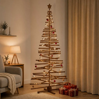 vidaXL Wooden Christmas Tree KOTKA 240 cm Solid Pine Wood