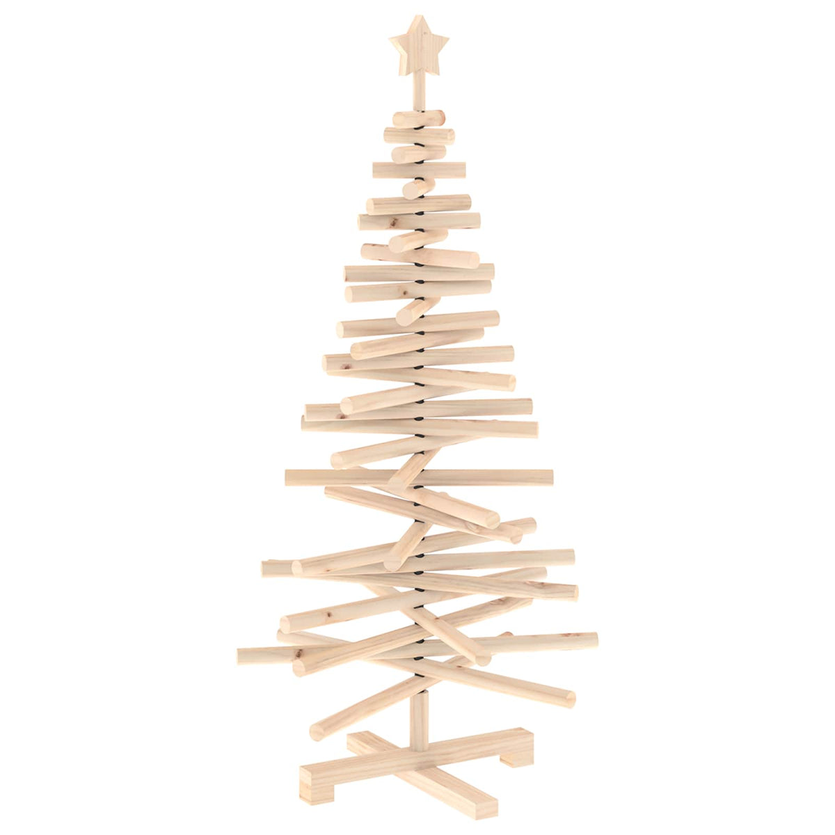 vidaXL Wooden Christmas Tree KOTKA 120 cm Solid Pine Wood Natural