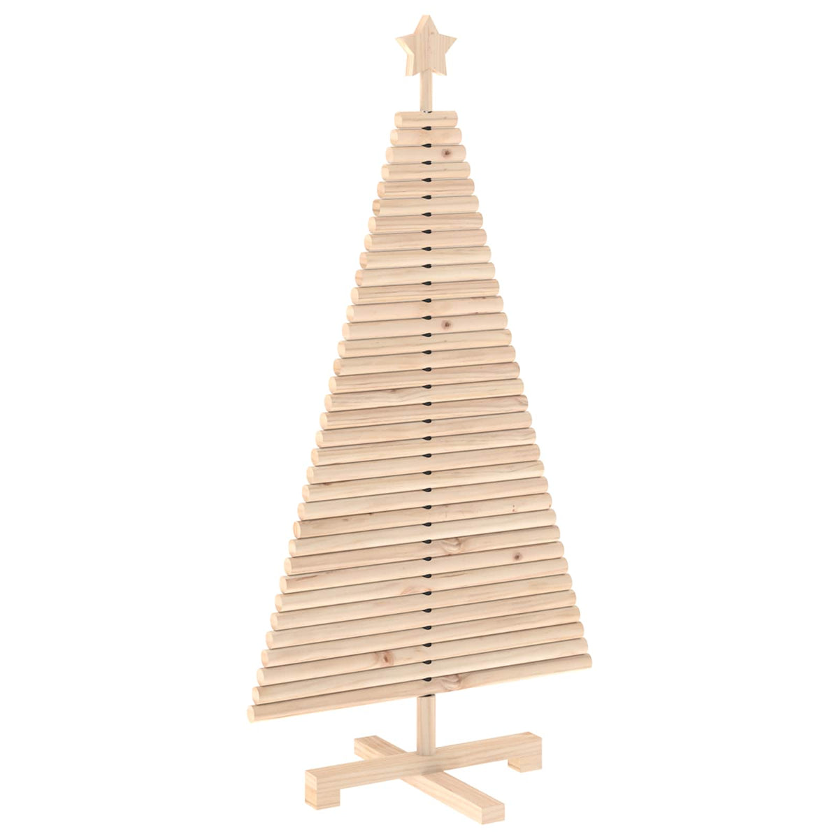 vidaXL Wooden Christmas Tree KOTKA 120 cm Solid Pine Wood Natural