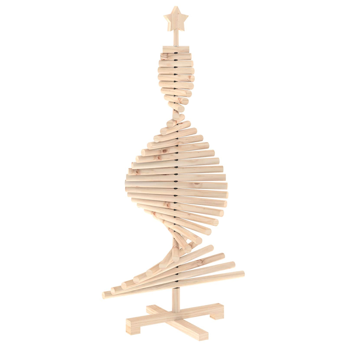vidaXL Wooden Christmas Tree KOTKA 120 cm Solid Pine Wood Natural