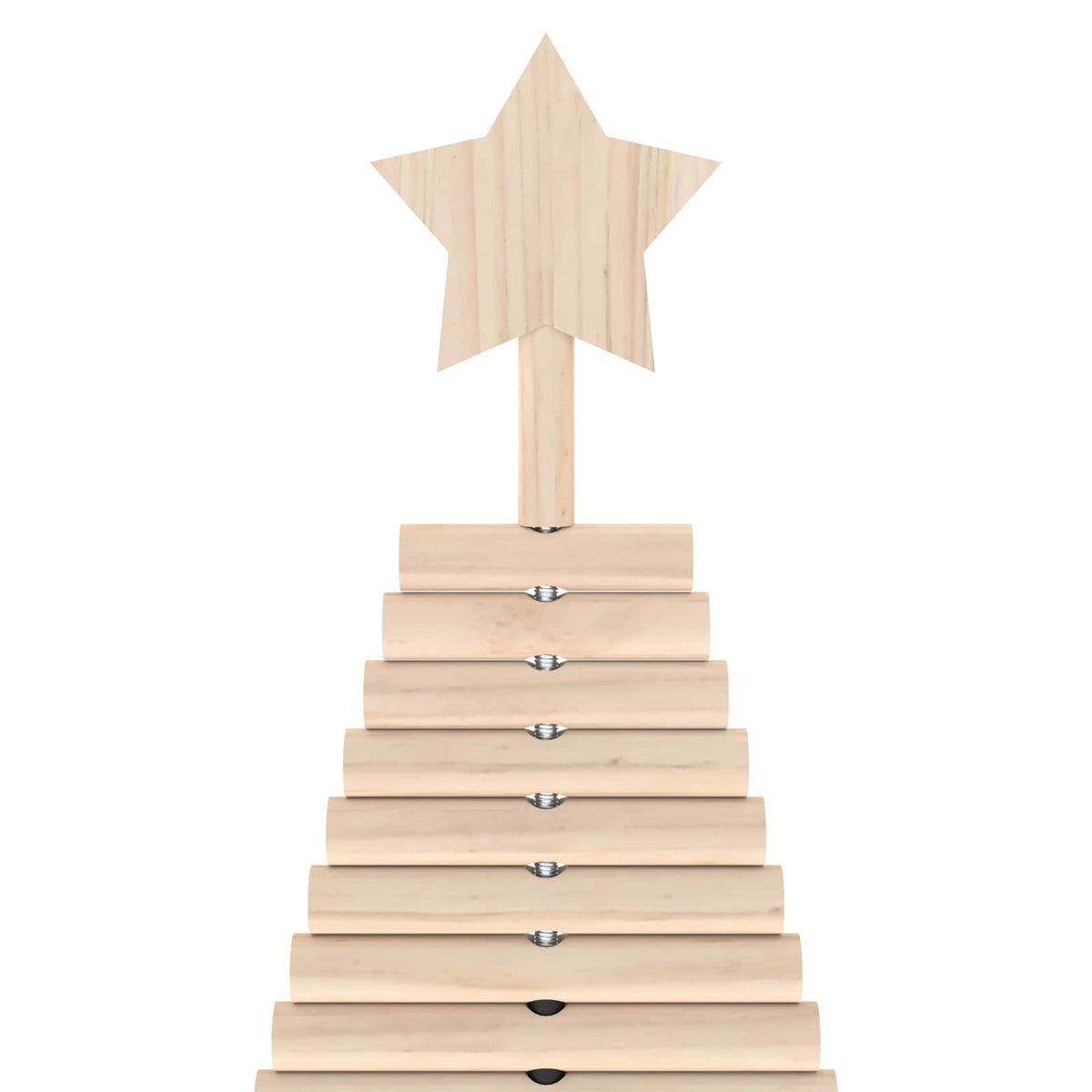 vidaXL Wooden Christmas Tree KOTKA 210 cm Solid Pine Wood Natural