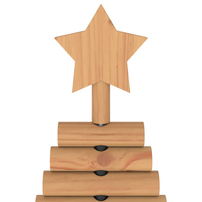 vidaXL Wooden Christmas Tree KOTKA 60 cm Solid Pine Wood Brown Finish