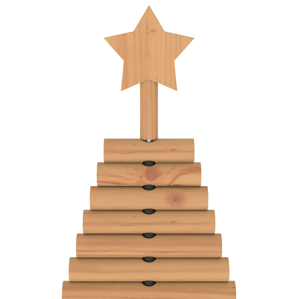 vidaXL Wooden Christmas Tree KOTKA 120 cm Solid Pine Wood Brown Finish