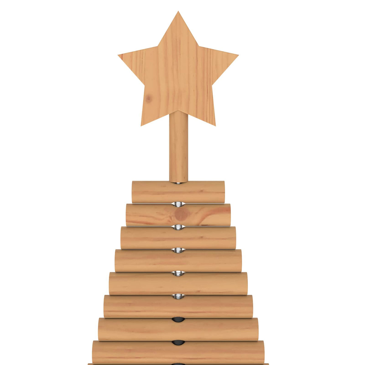 vidaXL Wooden Christmas Tree KOTKA 240 cm Solid Pine Wood Brown Finish