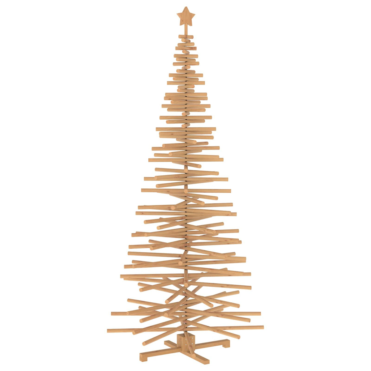 vidaXL Wooden Christmas Tree KOTKA 240 cm Solid Pine Wood Brown Finish