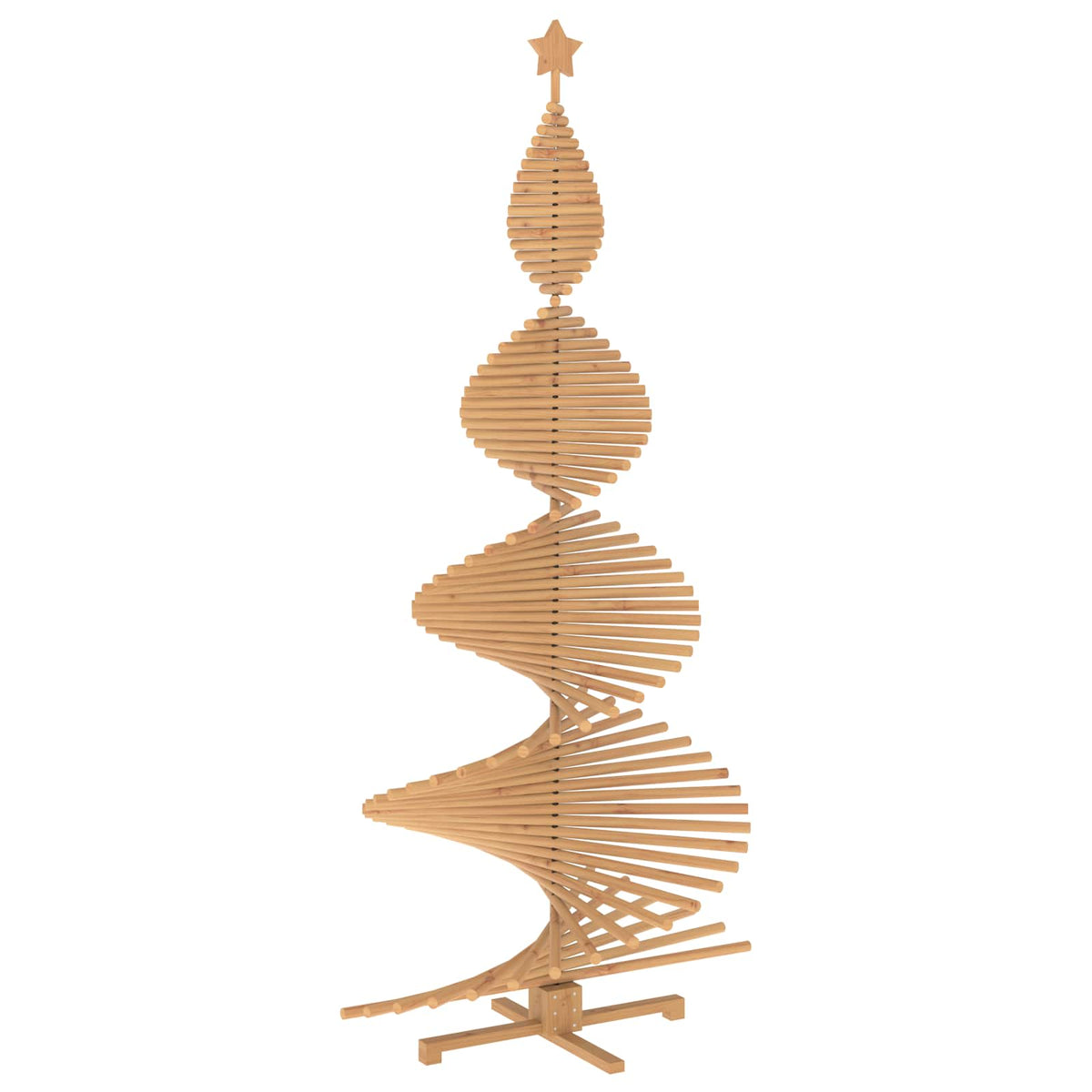 vidaXL Wooden Christmas Tree KOTKA 240 cm Solid Pine Wood Brown Finish