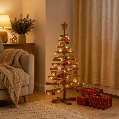 vidaXL Wooden Christmas Tree KOTKA 90 cm Solid Pine Wood